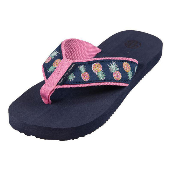 Pineapple - Women's Woven Flipflops - by Simply Southern