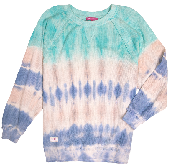 Tie Dye Waffle Crew - Waves - by Simply Southern