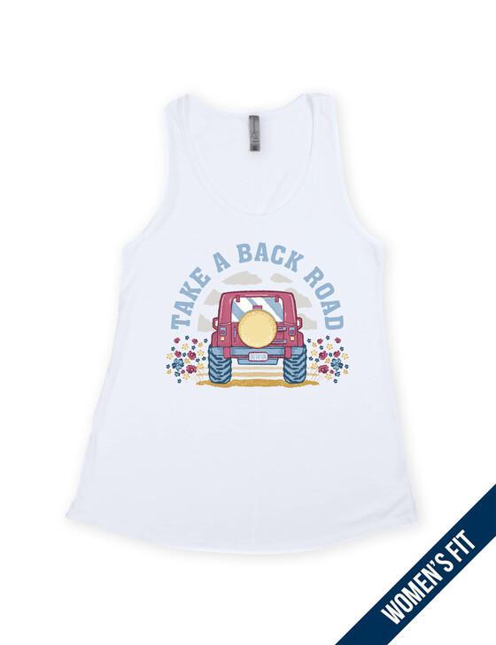 Take A Back Road Jeep - Women's Flowy Tank Top - by B*Wear