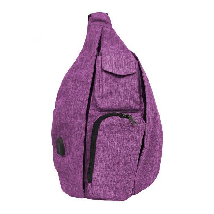 Rucksack Anti-Theft Sling Bag - Soho Collection Plum - by Calla