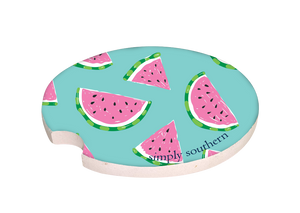 Car Coaster - Happy - Watermelon - by Simply Southern - www.HereTodayGoneTomorrow.store