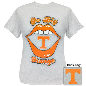 Tennessee Lips Collegiate T-Shirt (Short Sleeve) by Girlie Girl Originals - www.HereTodayGoneTomorrow.store