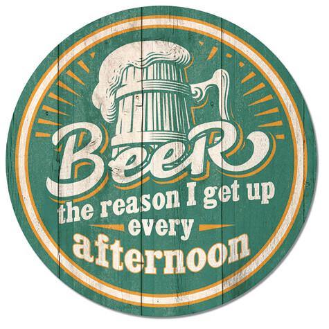 Beer Afternoon Wake - Vintage-style Tin Sign - www.HereTodayGoneTomorrow.store