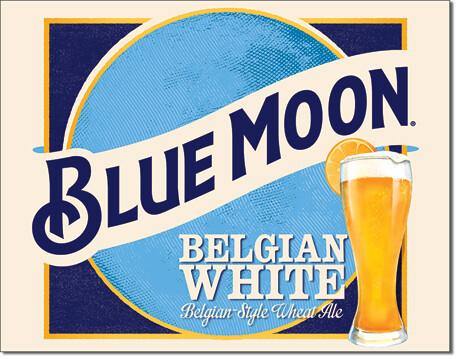 Blue Moon - Vintage-style Tin Sign - www.HereTodayGoneTomorrow.store