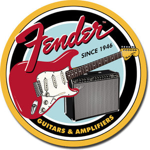 Fender Guitar & Amp - Vintage-style Tin Sign