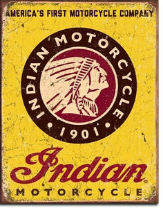 Indian Motorcycle Since 1901 - Vintage-style Tin Sign
