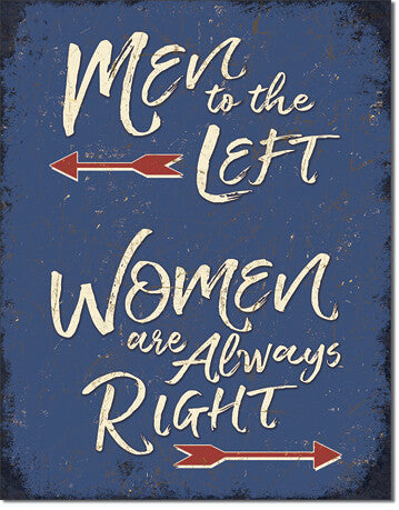 Men To The Left - Vintage-style Tin Sign