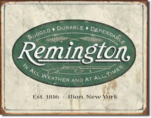 Remington - Weathered Logo - Vintage-style Tin Sign