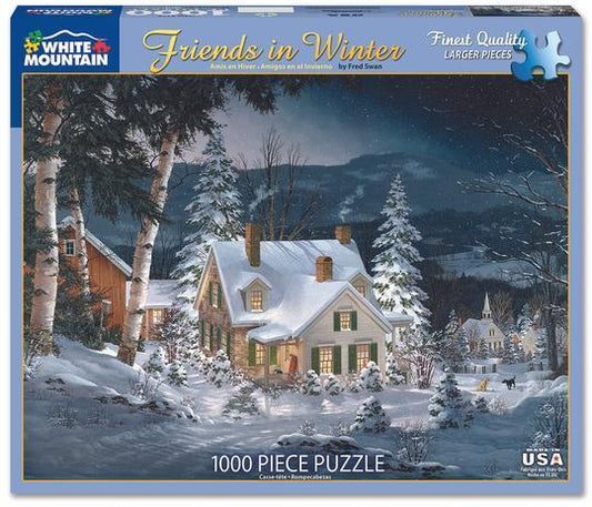 Friends in Winter Puzzle -1000pc - by White Mountain