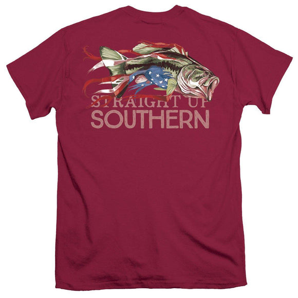 Flag Bass (Men's Short Sleeve T-Shirt) by Straight Up Southern