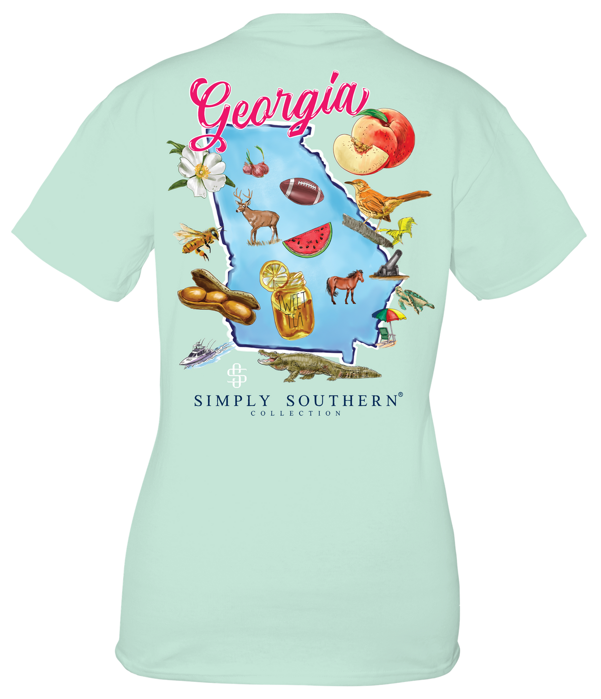 GA State (Short Sleeve T-Shirt) by Simply Southern