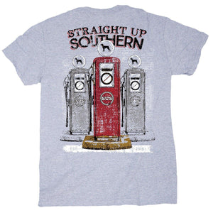 'Vingtage Gas Pump' T-Shirt - by Straight Up Southern - Here Today Gone Tomorrow