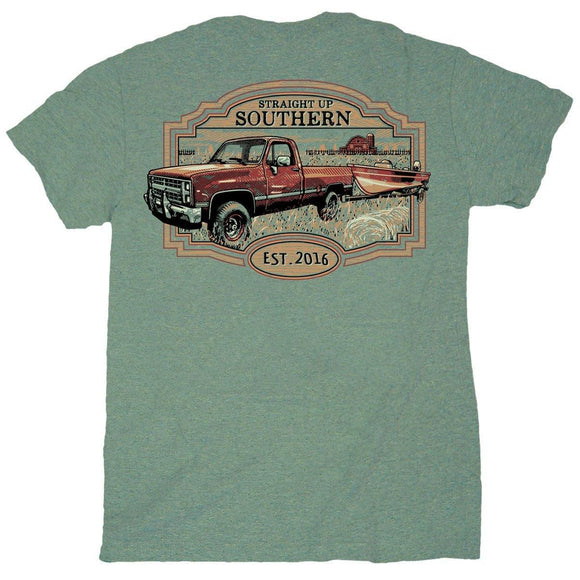 'Truck Towing Boat' T-Shirt - by Straight Up Southern - Here Today Gone Tomorrow