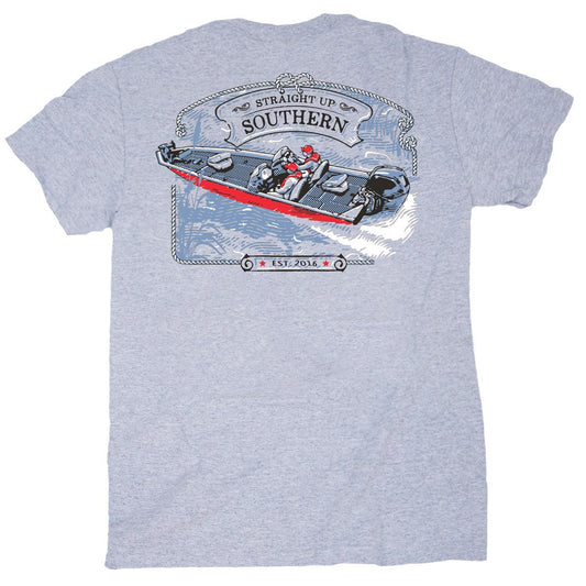 'Boat Red and Blue' T-Shirt - by Straight Up Southern - Here Today Gone Tomorrow