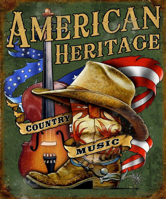 American Heritage Country - Vintage-style Tin Sign