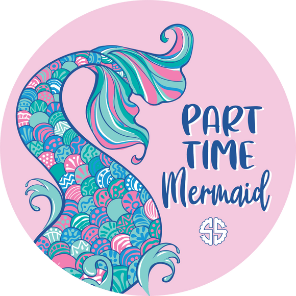 Car Coaster - Part Time Mermaid - by Simply Southern - www.HereTodayGoneTomorrow.store