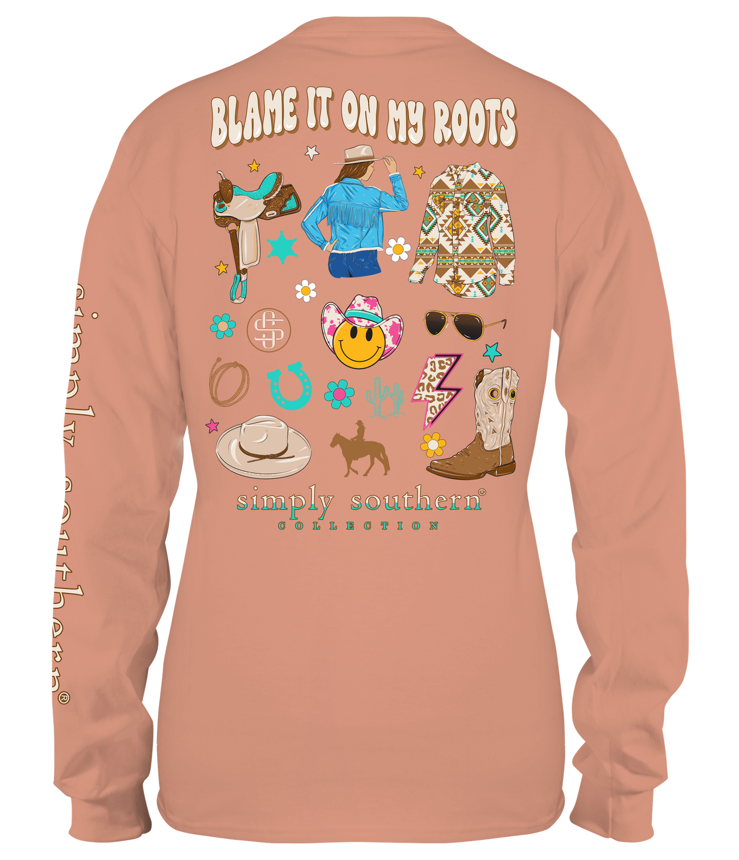 Blame It on my Roots (Long Sleeve T-Shirt) by Simply Southern