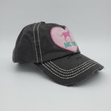 Dog Mom Heart Hat (Baseball Cap)