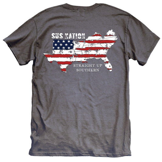 SUS Nation (Men's Short Sleeve T-Shirt) by Straight Up Southern
