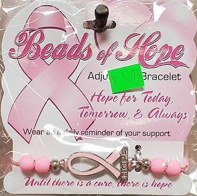 Adjustable Bracelet (Light Pink) for Breast Cancer Awareness Buy at Here Today Gone Tomorrow! (Rome, GA)