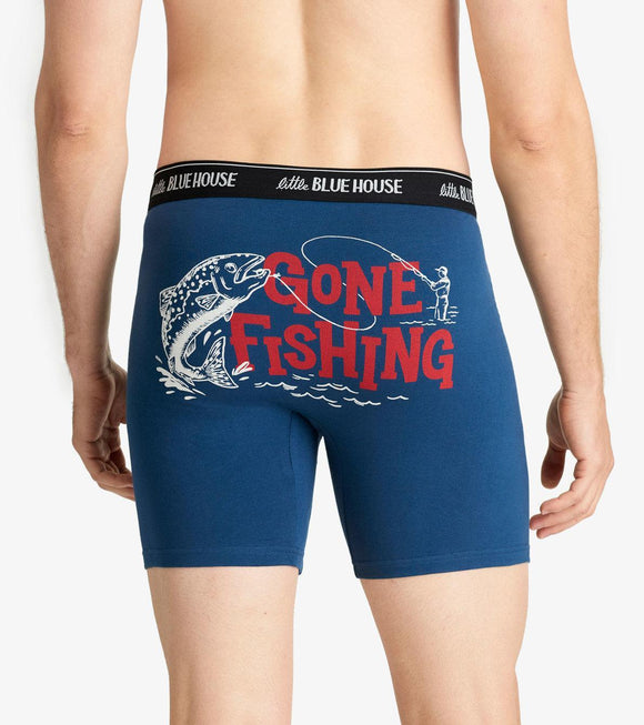 Gone Fishing Boxer Briefs - by Little Blue House - www.HereTodayGoneTomorrow.store