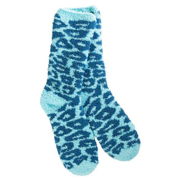 Knit Pickin' Fireside Crew - Blue Leopard - by World's Softest Socks