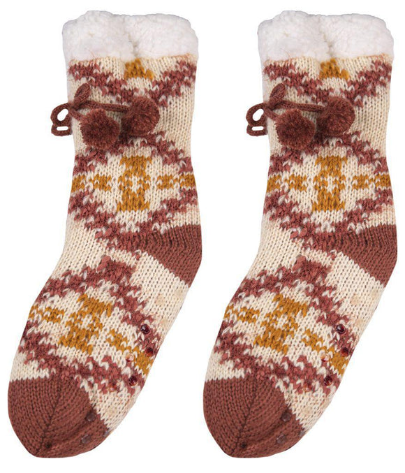 Aztec Camper Socks - Red - by Simply Southern