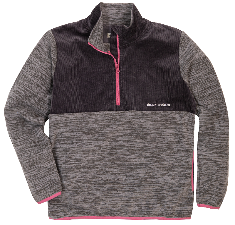Simply Corduroy Pullover - Gray - by Simply Southern