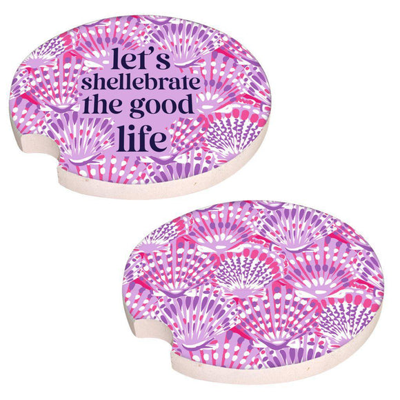 2 Pack Car Coaster - Let's Shellebrate - by Simply Southern