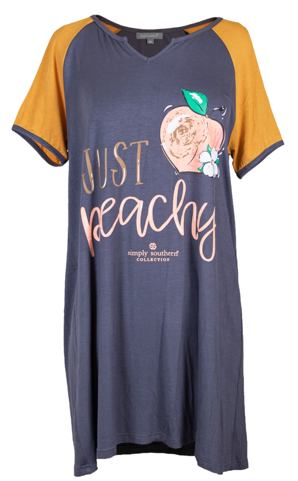 Just Peachy - Nightgown - by Simply Southern Buy at Here Today Gone Tomorrow! (Rome, GA)