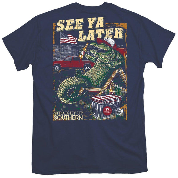 See Ya Later Alligator (Men's Short Sleeve T-Shirt) by Straight Up Southern