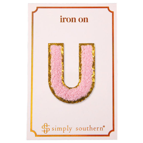 Iron on Patch Pink Letter - U - by Simply Southern