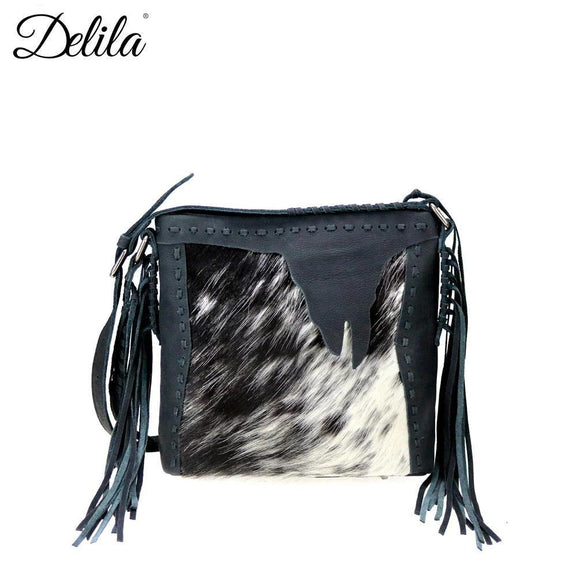 Delila 100% Genuine Leather Hair-On Hide Collection Crossbody - by Montana West