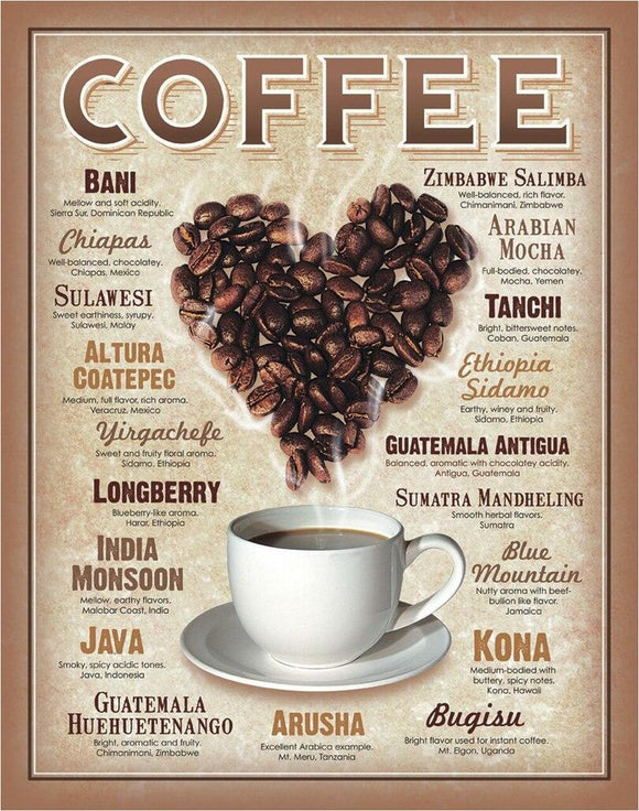 Heart Coffee - Vintage-style Tin Sign