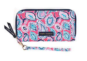 Quilted Wristlet Phone Wallet - Paisley - by Simply Southern