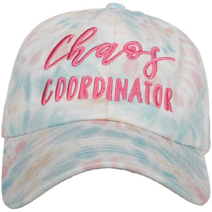 CHAOS COORDINATOR TIEDYE BASEBALL HAT - by Katydid