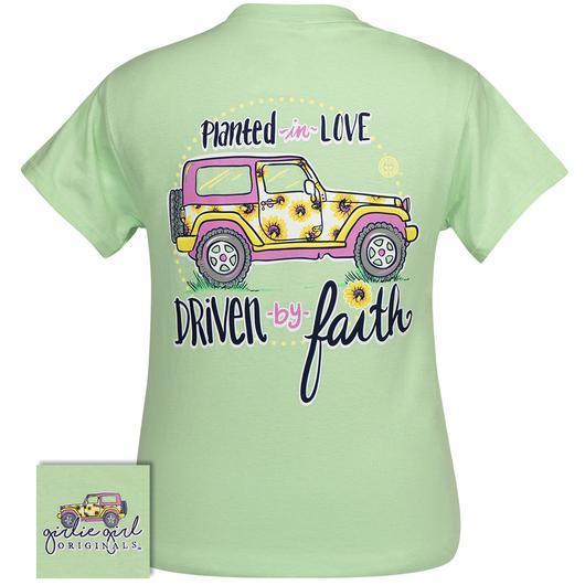 Planted in Love Driven by Faith T-Shirt (Short Sleeve) by Girlie Girl Originals