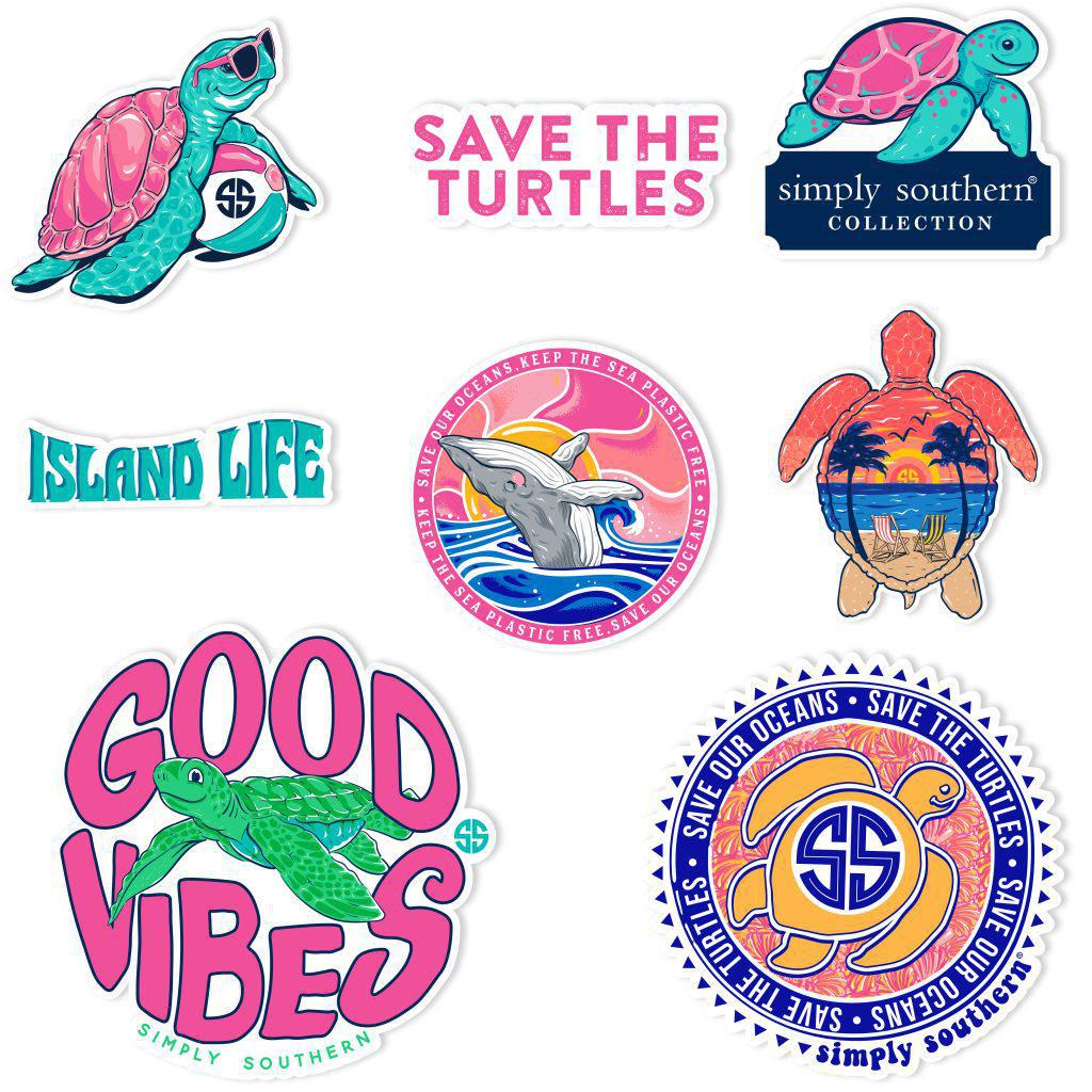 Sticker Set - Turtle - by Simply Southern
