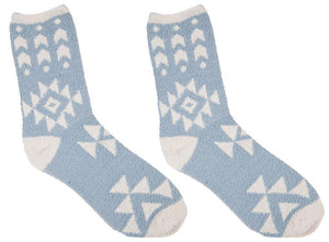 Simply Boot Socks - Blue Geo - by Simply Southern