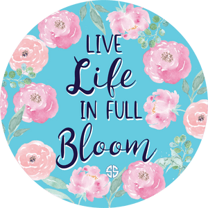 Car Coaster - Live Life in Full Bloom - by Simply Southern - www.HereTodayGoneTomorrow.store