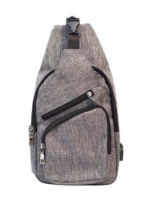 Anti-Theft Day Large Sling Bag - Gray - by Calla