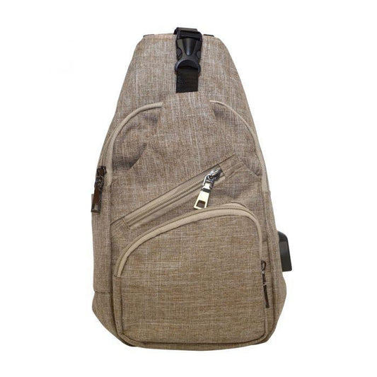 Anti-Theft Day Regular Sling Bag - Tan- by Calla