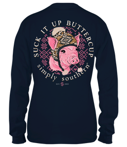 Suck it Up Buttercup Pig (Long Sleeve T-Shirt) by Simply Southern