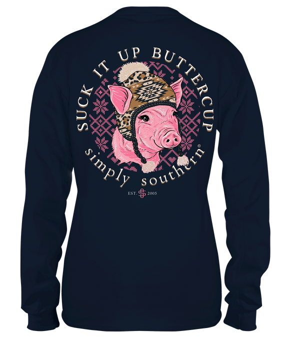 Suck it Up Buttercup Pig (Long Sleeve T-Shirt) by Simply Southern