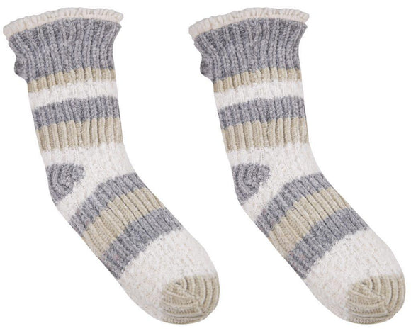 Stripe Camper Socks - Sleet - by Simply Southern