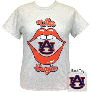 Auburn Collegiate Lips Shirt (Short Sleeve) by Girlie Girl Originals Buy at Here Today Gone Tomorrow! (Rome, GA)