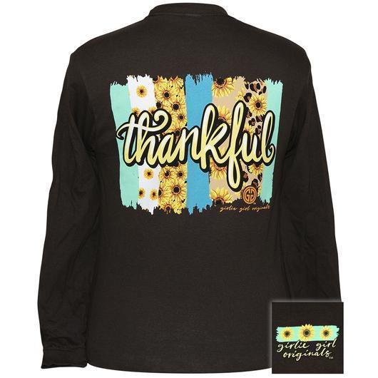 Thankful SUnflower T-Shirt (Long Sleeve) by Girlie Girl Originals