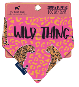 SIMPLY PUPPIES BANDANA - Wild Thing - by Simply Southern - www.HereTodayGoneTomorrow.store