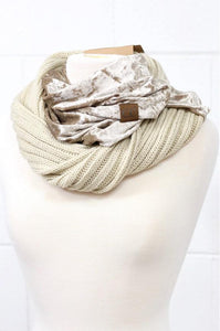 Crushed Velvet Infinity Knit Scarves (CC Beanie Exclusive Scarf) by Girlie Girl Originals