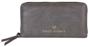 Vegan Leather Small Zip Wallet - Stone - by Simply Southern Buy at Here Today Gone Tomorrow! (Rome, GA)